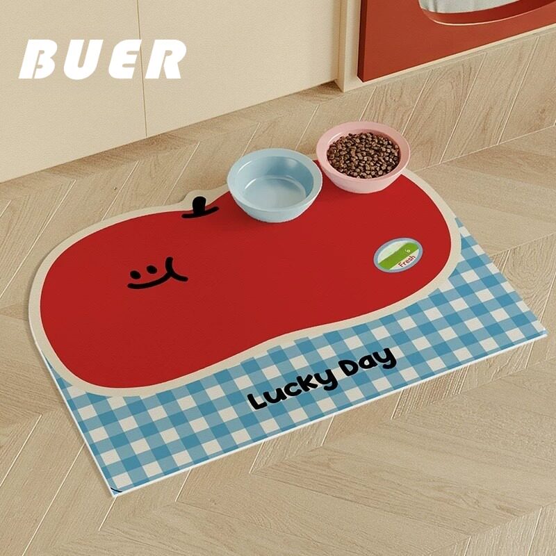 BUER创意宠物餐垫猫咪宠物垫宠物专用垫子pvc可擦洗防水皮革餐垫