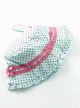 绿色点点嘟啦啦女童宝宝盆帽