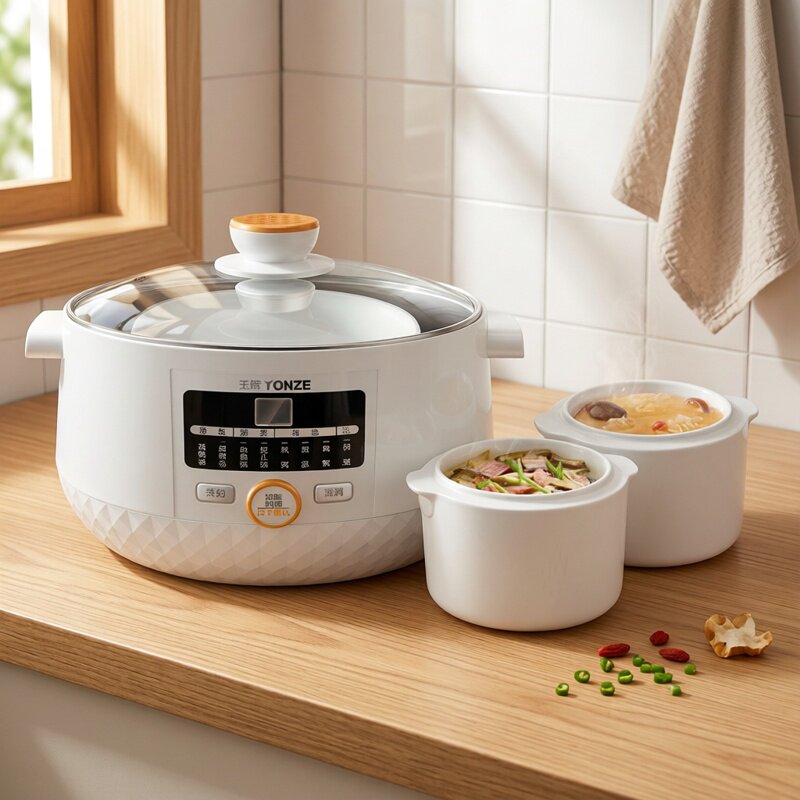 天际隔水炖一锅三胆隔水电炖盅全自动煲汤1.8L升家用多功能电炖锅