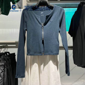 478 透气露脐夹克收腰外套FN3683 NIKE 耐克女子运动鱼骨衣V领修身