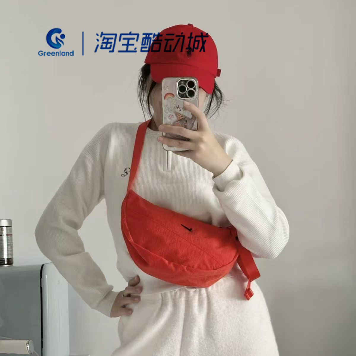 耐克男女运动包饺子包单肩包