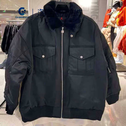 耐克女子立领休闲保暖短款棉服