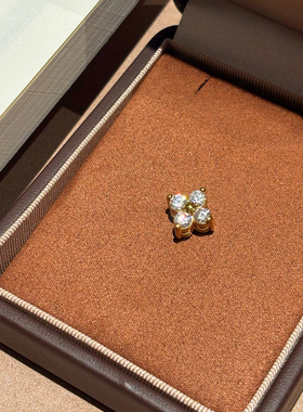 千夕 足金999莫简约四叶草黄金吊坠女款情人节七夕礼物送女友