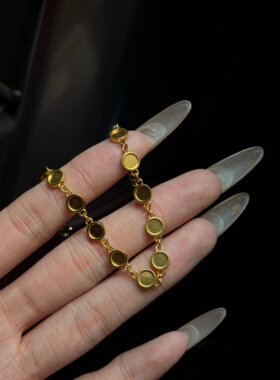 千夕 足金999财运连连手链黄金手链女款七夕情人节生日礼物送女友