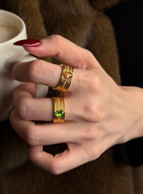 千夕足金999粉葫芦戒黄金戒指女款送女友七夕情人节生日礼物