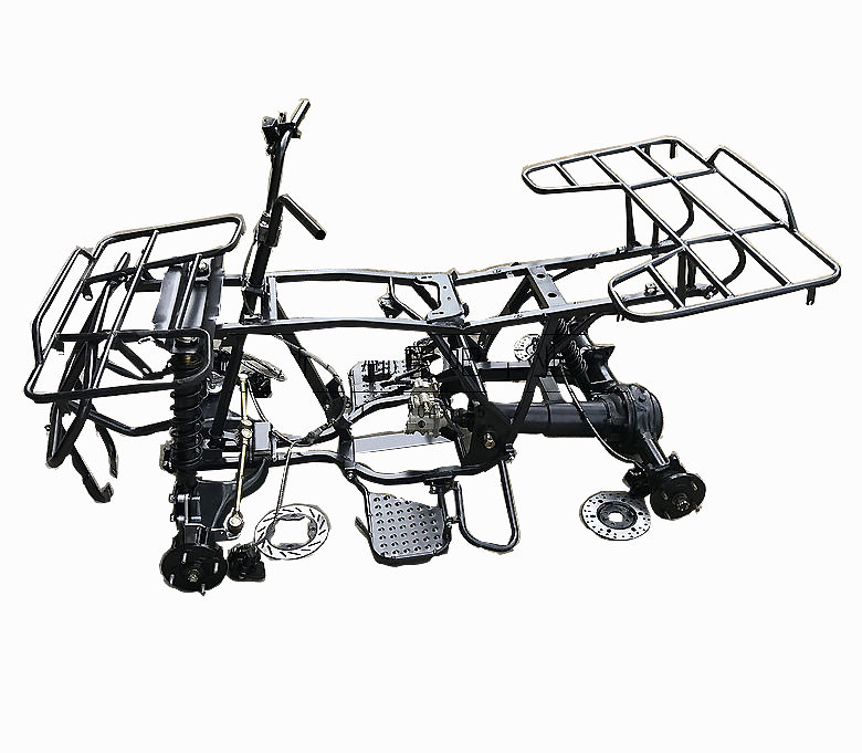 四轮摩托车配件龙鼎大悍马沙滩车车架车体减震轴传动碟刹后桥总成