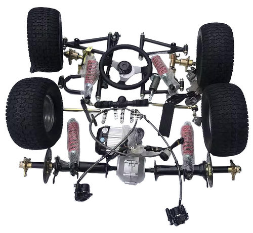 改装电动卡丁车前后悬挂电机后轴