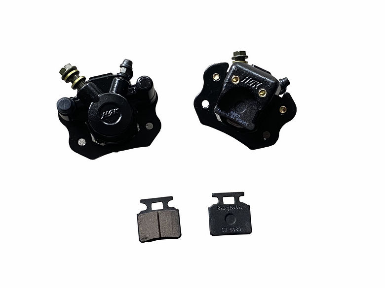 电动车配件沙滩车前后一拖二碟刹器新款左右刹车泵卡丁车刹车下泵