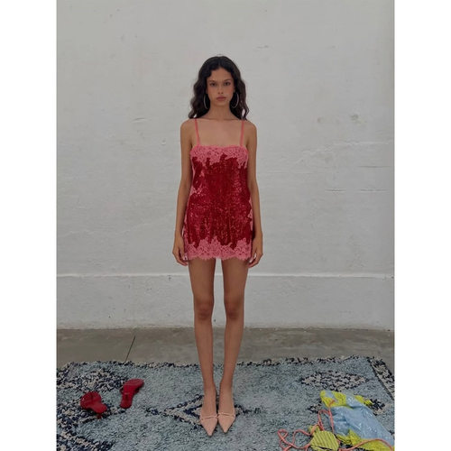 Retro sequin sleeveless bodycon dress summer casual wear