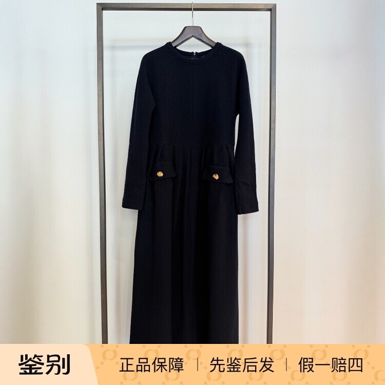 休闲一步裙纯色收腰连衣裙口袋图片