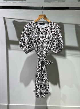 意大利正品代购Maxmara Weekend 25秋冬 GENERO 棉印花短袖连衣裙