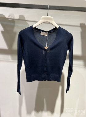 意大利正品代购 iblues 25秋冬ZIGANO 女百搭羊毛休闲V领针织开衫