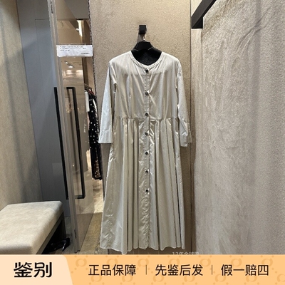 休闲一步裙棉纯色褶皱连衣裙