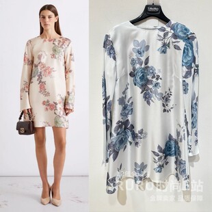 意大利正品代购Marella 26春夏 MLLSAMBA 女士气质真丝印花连衣裙