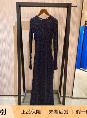 意大利正品代购Maxmara studio 25秋冬SARTA女修身棉质针织连衣裙