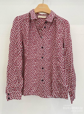 意大利正品代购 iblues 25秋冬 ESTER 女士翻领通勤印花休闲衬衫