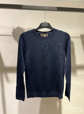 意大利正品代购 iblues 25秋冬FELINO1 女简约修身羊毛圆领针织衫