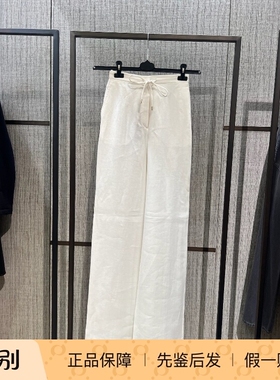 意大利正品代购MaxMara Studio 26春夏 MSTPELOTA 女士亚麻阔腿裤