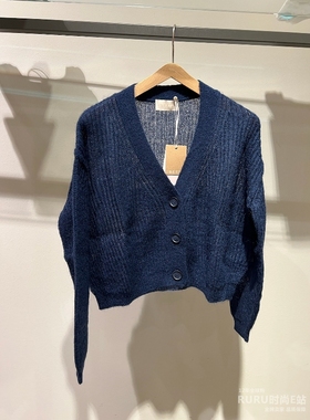 意大利正品代购iblues 25秋冬 EMANUEL 女士宽松休闲V领针织开衫