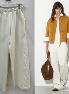 意大利正品代购Max Co 25秋冬RIVOLI 女士拼接抽绳松紧腰休闲长裤