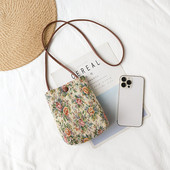 手机包女迷你小包高级感布包老人奶奶妈妈装 手机 夏天轻便斜挎包