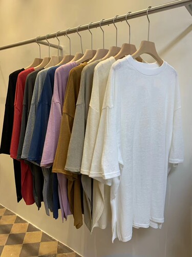 短袖通勤薄款麻料女T恤