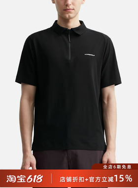 【优雅运动】HYPEGOLF X PAF logo印花半拉链设计POLO短袖T恤