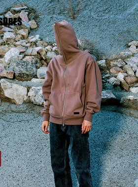 PLEASURES  满版异形图案印花连帽卫衣男高街拉绒拉链全封闭帽衫