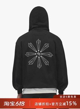 REPRESENT 247机能支线帽衫男品牌标识印花加大码连帽长袖卫衣