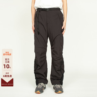 秋季 25SS 百搭扎染拼色设计潮流腰带装 饰直筒宽松休闲裤 长裤