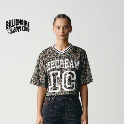 【嘻哈文化】Billionaire Boys Club BBC  女士短版橄榄球球衣T恤