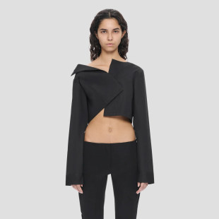 EMIL 衬衫 北欧先锋机能25春夏 短款 女士不对称设计感长袖 HELIOT