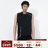 Emil 男士 夏季 Heliot 百搭日常高街拉链设计纯色潮流无袖 坦克背心
