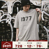 圆领半袖 God 1977印花短袖 Fear 高街美式 Essentials T恤情侣款