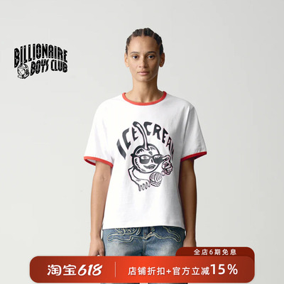 BBC女士卡通樱桃印花短袖T恤