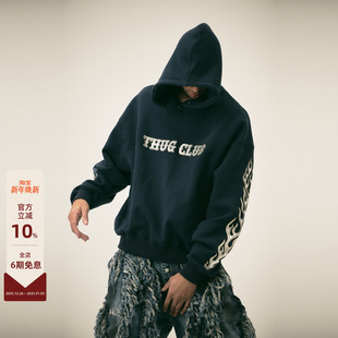 CLUB 素连帽衫 韩国先锋品牌 街头火焰元 25FW THUG