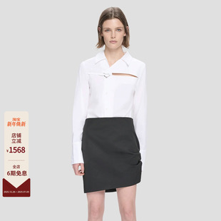 EMIL 翻领衬衫 北欧先锋机能25SS 女士镂空设计感长袖 夏季 HELIOT