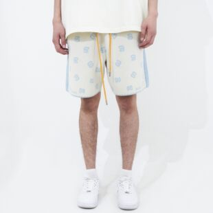 提花针织宽松运动休闲五分裤 百搭日常腰果花短裤 男士 Rhude