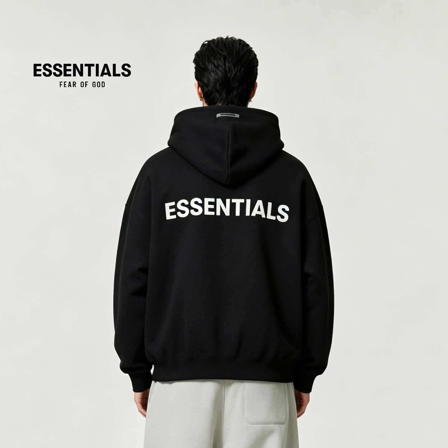 【秒杀】Fear Of God Essentials 3M反光字母卫衣男女连帽套头衫