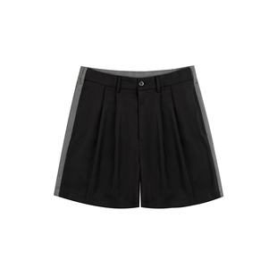 五分裤 OVERFLOW 春夏拼接拼色设计简约街头百搭中性风休闲裤