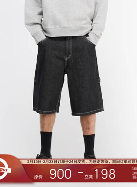 Dime 25SS 加拿大滑板品牌百搭日常潮流水洗做旧工装牛仔裤短裤