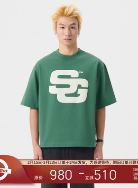 SUMMER GAMES 春夏SG字母LOGO印花宽松百搭圆领短袖T恤男女同款