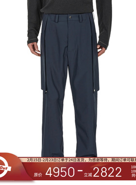 J.L-A.L  英国 机能时装意大利产双层设计光滑面料直筒休闲裤长裤