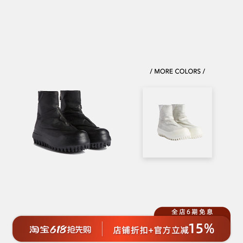 424美式复古潮流高帮中筒拉链靴