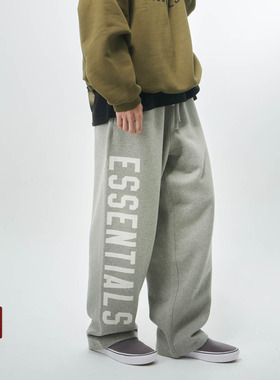 Fear Of God Essentials FALL24 大学系列大LOGO印花宽松直筒长裤