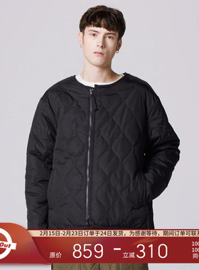 TAION 25秋冬新品 日系军事风复古摇粒绒双面穿羽绒服圆领夹克