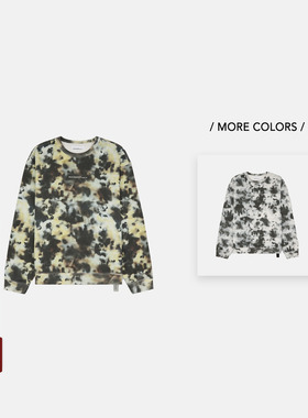 PEACEMAKER 25FW 时装宽松圆领迷彩印花卫衣