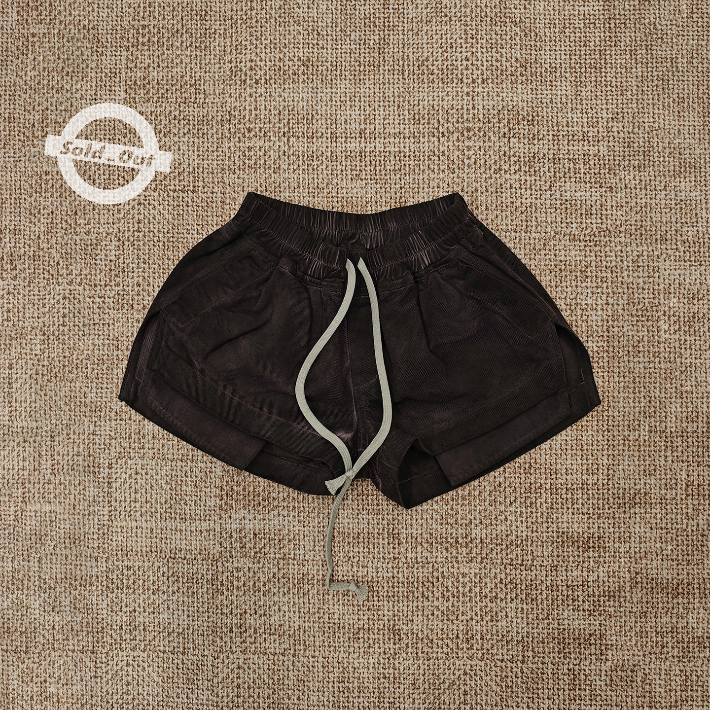 【正品现货】RICK OWENS RO 26FW 意大利水洗不规则解构抽绳短裤