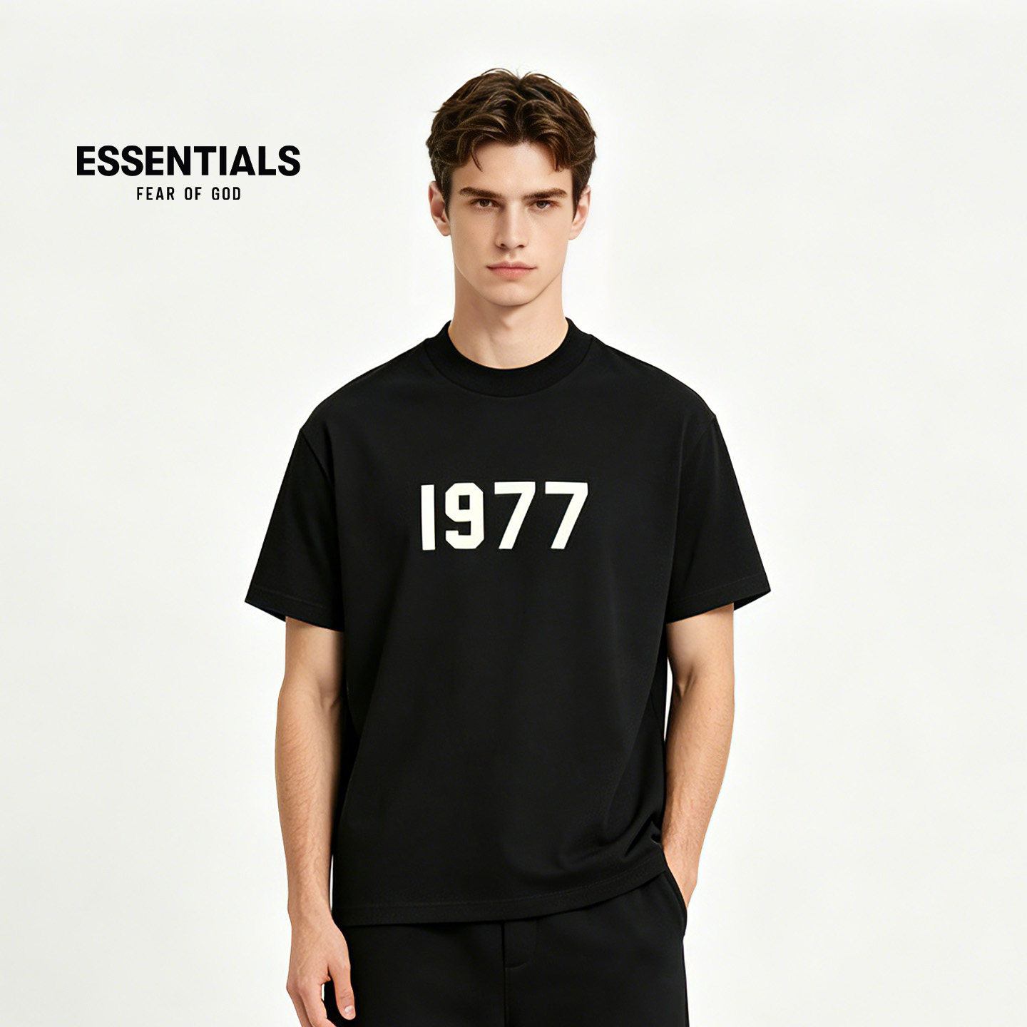 【秒杀】Fear Of God Essentials 1977短袖T恤情侣款圆领半袖TEE