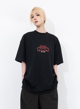 MSGM Burro Studio联名款 夏季字母印花设计徽标T恤短袖男女同款